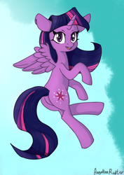 Size: 2480x3508 | Tagged: safe, artist:angelinarichter, twilight sparkle, twilight sparkle (alicorn), alicorn, pony, cute, female, high res, mare, open mouth, solo, twiabetes
