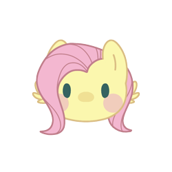 Size: 800x800 | Tagged: safe, artist:mya3332, derpibooru import, part of a set, fluttershy, pegasus, pony, beady eyes, blush sticker, blushing, bust, chibi, cute, head only, looking at you, portrait, shyabetes, simple background, solo, transparent background