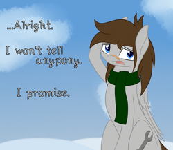 Size: 1000x869 | Tagged: safe, artist:phoenixswift, oc, oc:fuselight, pegasus, pony, ask peppermint pattie, clothes, male, scarf, solo, stallion