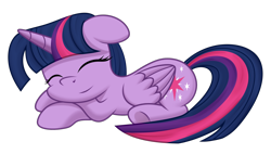 Size: 2000x1134 | Tagged: safe, artist:mirrorcrescent, twilight sparkle, twilight sparkle (alicorn), alicorn, pony, cute, cute in comments, eyes closed, female, folded wings, mare, prone, simple background, sleeping, solo, transparent background, twiabetes, wings