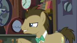 Size: 1920x1080 | Tagged: safe, screencap, doctor whooves, earth pony, pony, a horse shoe-in, bowtie, male, solo, stallion