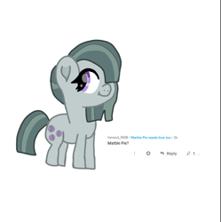 Size: 1080x1084 | Tagged: safe, artist:chespinfan, marble pie, earth pony, pony, female, mare, requested art, simple background, smiling, solo, white background