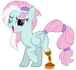 Size: 1170x1080 | Tagged: safe, artist:thunder-blur, kerfuffle, pegasus, pony, amputee, peg leg, prosthetics, simple background, solo, transparent background