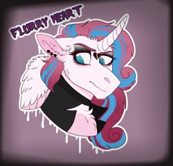 Size: 1280x1229 | Tagged: safe, artist:streetlightsatnight, princess flurry heart, alicorn, pony, auraverse, bust, older, older flurry heart, princess emo heart