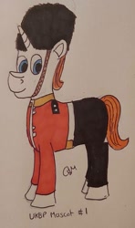 Size: 821x1391 | Tagged: safe, artist:rapidsnap, queen's guard, soldier, solo, traditional art