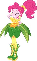 Size: 3870x6320 | Tagged: safe, artist:steyrrdash, pinkie pie, better together, equestria girls, holidays unwrapped, bracelet, clothes, cornucopia costumes, cute, diapinkes, ear piercing, earring, hairstyle, high heels, jewelry, o come all ye squashful, piercing, ponytail, shoes, simple background, solo, transparent background, vector