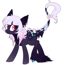 Size: 2000x2000 | Tagged: safe, artist:glitterring, oc, oc only, earth pony, pony, ear piercing, earring, earth pony oc, female, flower, flower in hair, hoof fluff, hoof polish, jewelry, leonine tail, mare, piercing, simple background, smiling, solo, transparent background