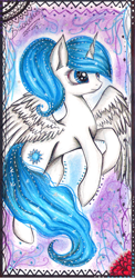 Size: 796x1632 | Tagged: safe, artist:winterkitter, oc, oc:white flare, alicorn, solo