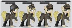 Size: 1280x512 | Tagged: safe, artist:brony-works, earth pony, pony, clothes, female, helmet, mare, solo, sweden, uniform, world war ii