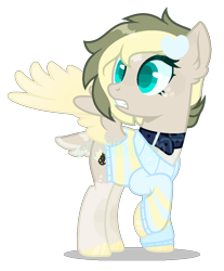 Size: 884x1066 | Tagged: safe, artist:m-00nlight, oc, oc:caramel delicacy, pegasus, pony, base used, clothes, female, mare, simple background, solo, transparent background