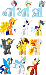 Size: 1935x3098 | Tagged: safe, artist:dewa-chan, pony, articuno, azelf, hetalia, ho-oh, horn, jirachi, kyurem, lugia, mane of fire, mesprit, moltres, pokémon, ponified, raikou, simple background, species swap, uxie, white background, wings, zapdos, zekrom