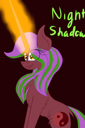 Size: 2000x3000 | Tagged: safe, artist:nightshadow29, oc, oc:night shadow, unicorn, horn, magic, magic aura, solo, unicorn oc