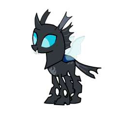 Size: 2000x2000 | Tagged: source needed, safe, artist:acid flask, oc, oc only, oc:changeling dox, changeling, changeling oc, digital art, simple background, solo, transparent background