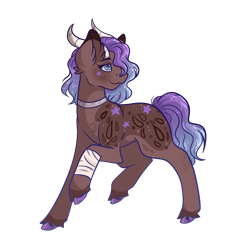 Size: 1280x1280 | Tagged: safe, artist:ejscribble, oc, oc only, oc:rue, cute, female, horns, mare, simple background, solo, transparent background