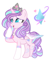 Size: 948x1070 | Tagged: safe, artist:dreamybae, artist:princesssnowofc, oc, oc only, alicorn, base used, female, magical lesbian spawn, mare, offspring, parent:princess flurry heart, parent:starlight glimmer, simple background, solo, transparent background