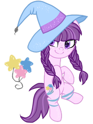 Size: 1024x1357 | Tagged: artist needed, safe, artist:princesssnowofc, oc, oc only, base used, braid, cute, hat, simple background, solo, transparent background, witch hat