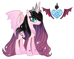 Size: 1024x819 | Tagged: safe, artist:princesssnowofc, oc, oc only, alicorn, changepony, hybrid, base used, female, interspecies offspring, magical lesbian spawn, mare, offspring, parent:princess cadance, parent:queen chrysalis, parents:cadalis, simple background, transparent background