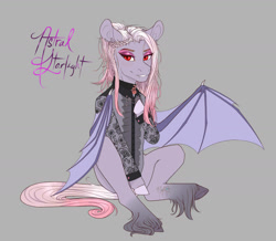 Size: 1767x1544 | Tagged: safe, artist:mint-and-love, oc, oc:astral starlight, bat pony, bat wings, fretlocks, lace, wings