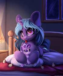 Size: 2500x3000 | Tagged: safe, artist:skitsroom, oc, oc only, oc:eleane tih, pony, unicorn, bronybait, chest fluff, cute, female, hat, looking up, mare, sign, solo