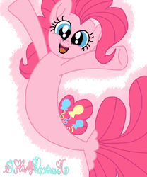 Size: 1024x1229 | Tagged: safe, artist:xxfluffypachirisuxx, derpibooru import, pinkie pie, seapony (g4), seaponified, seapony pinkie pie, simple background, solo, species swap, transparent background