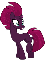 Size: 5883x7786 | Tagged: safe, artist:ejlightning007arts, tempest shadow, unicorn, base used, broken horn, eye scar, horn, mohawk, open mouth, raised leg, scar, simple background, transparent background, vector, wide eyes