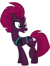 Size: 5883x7786 | Tagged: safe, artist:ejlightning007arts, tempest shadow, unicorn, base used, bikini, broken horn, clothes, cutie mark, eye scar, fireworks, horn, mohawk, open mouth, raised leg, scar, simple background, swimsuit, transparent background, vector, wide eyes