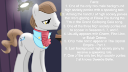 Size: 1920x1080 | Tagged: safe, edit, edited screencap, screencap, star gazer, earth pony, pony, for whom the sweetie belle toils, facts, male, solo, stallion, text