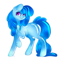 Size: 5000x4000 | Tagged: safe, artist:blueeternalflame, derpibooru exclusive, oc, oc only, oc:flowheart, goo, goo pony, original species, cute, solo