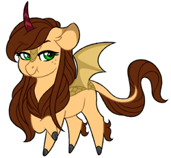 Size: 1024x946 | Tagged: safe, artist:azure-art-wave, oc, oc:fire petal, kirin, bat wings, chibi, female, simple background, solo, transparent background, wings