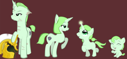 Size: 1280x598 | Tagged: safe, artist:askmerriweatherauthor, oc, oc:merriweather, pony, age progression, baby, baby pony, female, filly, helmet, scar, teenager