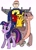 Size: 1660x2337 | Tagged: safe, artist:cybertronianbrony, twilight sparkle, twilight sparkle (alicorn), oc, alicorn, dinosaur, human, pikachu, sauropod, apatosaurus, brontosaurus, crossover, don bluth, littlefoot, multiverse defenders, pokemon mystery dungeon: explorers of time/darkness/sky, pokémon, pokémon mystery dungeon, the land before time, transformers