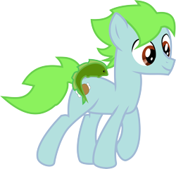 Size: 4762x4575 | Tagged: safe, artist:nero-narmeril, oc, oc:rex, earth pony, fish, pony, male, simple background, solo, stallion, transparent background, vector