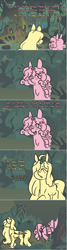 Size: 708x2624 | Tagged: safe, artist:ask-pinkie-polkadot-pie, derpibooru import, fluttershy, pinkie pie, earth pony, pegasus, pony, tumblr:ask-pinkie-polkadot-pie, zecora's hut