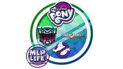 Size: 1100x619 | Tagged: safe, derpibooru import, ghostbusters, my little pony logo, power rangers, transformers