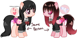 Size: 1865x917 | Tagged: safe, artist:haubnas-kid17, pony, aya asagiri, ponified, simple background, solo, transparent background