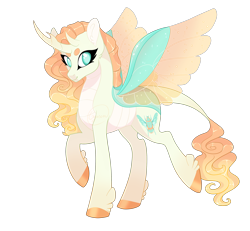 Size: 2700x2500 | Tagged: safe, artist:gigason, oc, changepony, hybrid, female, high res, offspring, parent:princess celestia, parent:thorax, parents:thoralestia, simple background, solo, transparent background