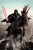 Size: 600x900 | Tagged: safe, artist:robert-shane, changeling, human, darth vader, dual-phase lightsaber, humans riding ponies, life support, light saber, lightsaber, red changeling, riding, sith, sith lord, star wars, weapon