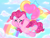 Size: 4000x3000 | Tagged: safe, artist:bunxl, derpibooru import, pinkie pie, earth pony, pony, balloon, cloud, cute, diapinkes, eyes closed, female, floating, flying, high res, mare, open mouth, rainbow, sky, solo, then watch her balloons lift her up to the sky