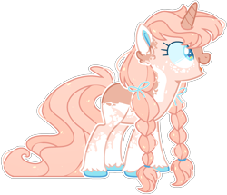 Size: 2280x1965 | Tagged: safe, artist:kurosawakuro, oc, oc only, earth pony, pony, base used, female, magical lesbian spawn, mare, offspring, parent:applejack, parent:rarity, parents:rarijack, simple background, solo, transparent background