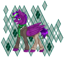 Size: 2381x2112 | Tagged: safe, artist:nuumia, oc, oc only, pegasus, pony, clothes, male, scarf, simple background, solo, stallion, transparent background