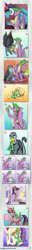 Size: 1300x10100 | Tagged: safe, artist:inuhoshi-to-darkpen, dragon lord ember, gabby, princess ember, spike, twilight sparkle, twilight sparkle (alicorn), oc, oc:ash, alicorn, dragon, griffon, pony, adopted offspring, baby, baby dragon, dragon crown, dragon egg, dragoness, egg, female, hoof shoes, jewelry, levitation, magic, magic aura, male, mare, older, older gabby, older spike, parent:gabby, parent:spike, peytral, shipping, simple background, spabby, straight, telekinesis, tiara