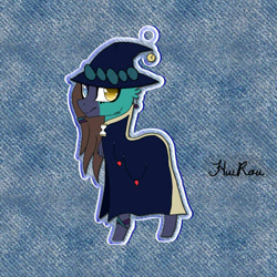 Size: 1368x1368 | Tagged: safe, artist:deadpoolnumbuh1, oc, oc only, earth pony, pony, abstract background, base used, cloak, clothes, earth pony oc, hat, heterochromia, signature, solo, witch hat