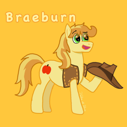 Size: 768x768 | Tagged: safe, artist:talezofblue, braeburn, clothes, hat, jacket