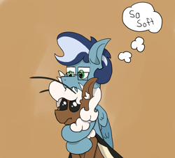 Size: 1100x1000 | Tagged: safe, artist:stemthebug, oc, oc:moth gazer, oc:stem bedstraw, hybrid, moth, mothpony, original species, pegasus, pony, hugging a pony, male