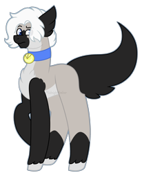 Size: 2075x2520 | Tagged: safe, artist:midnightamber, oc, oc only, oc:mamoru, hybrid, pony, collar, simple background, solo, transparent background