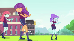 Size: 1920x1080 | Tagged: safe, screencap, crystal lullaby, ginger owlseye, melon mint, scribble dee, equestria girls, equestria girls series, sock it to me, spoiler:eqg series (season 2), clothes, football, shorts, soccer field, sports, sports outfit