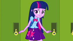 Size: 1920x1080 | Tagged: safe, screencap, twilight sparkle, equestria girls, equestria girls (movie), lockers, solo