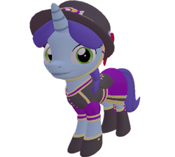 Size: 799x720 | Tagged: safe, artist:topsangtheman, spring rain, pony, unicorn, 3d, clothes, hat, looking at you, simple background, solo, source filmmaker, transparent background, uniform