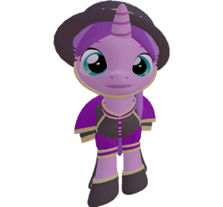 Size: 777x720 | Tagged: safe, artist:topsangtheman, amethyst star, sparkler, pony, unicorn, 3d, clothes, hat, looking at you, simple background, solo, source filmmaker, transparent background, uniform