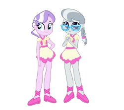 Size: 2700x2400 | Tagged: safe, artist:gmaplay, diamond tiara, silver spoon, equestria girls, flight to the finish, simple background, transparent background, vector